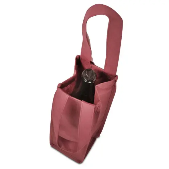 Non-Woven Reusable Wine Carry Bag Reusable 7" x 7" x 14" {6}