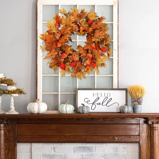21&rsquo;&rsquo; Artificial Autumn Fall Wreath {4}