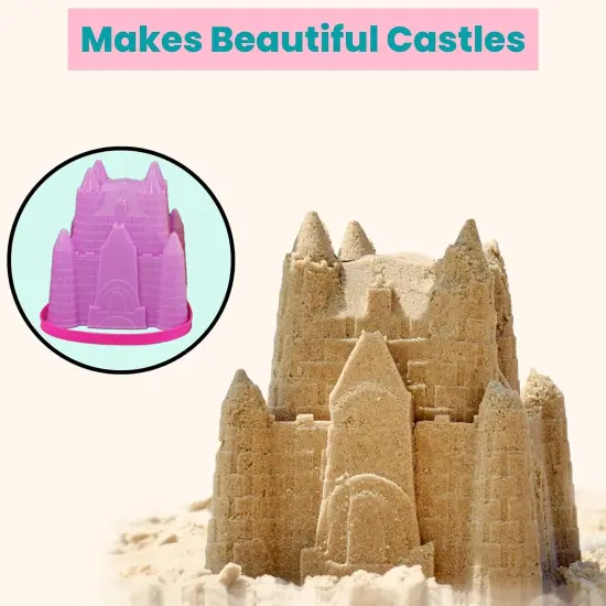 4E&rsquo;s Novelty 4 Sets Castle Beach Bucket & Shovel - Sand Castle Building Kit {2}
