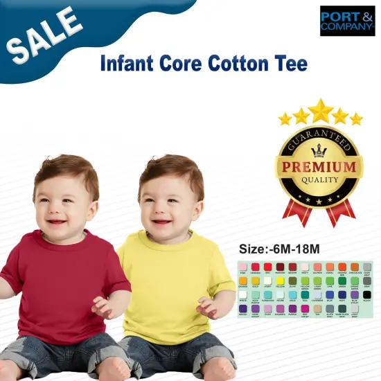 Port & Company&reg; Infant Core Cotton Tee Royal {3}