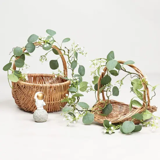 Artificial Eucalyptus Garland 4 Pack, Spring Faux Babys Breath Flowers Gypsophila Vine 5.57Ft, Real Touch Hanging for Wedding Arch Party Home Decor DIY {3}