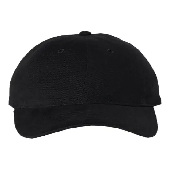 Valucap&reg; Heavy Brushed Twill Unstructured Cap Black {1}