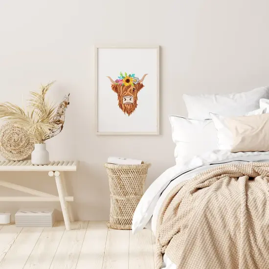 Animal Embroidery Kits for Beginners with Highland Cow Pattern,Adults Starter Cross Stitch Kit DIY Needlepoint {4}