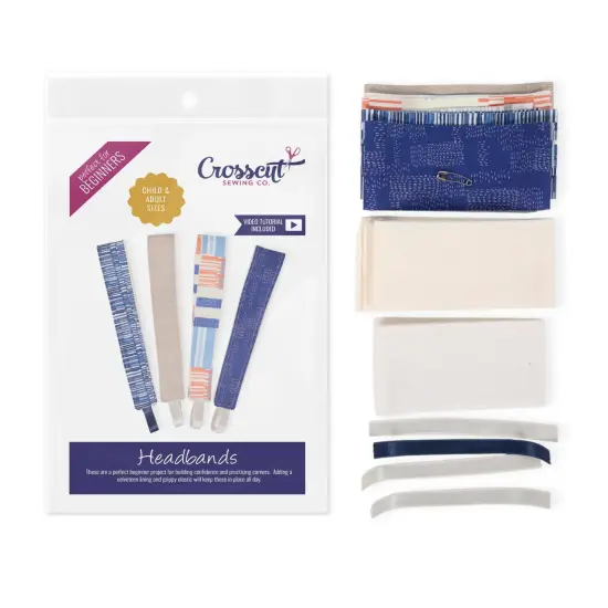Crosscut Sewing Co.&reg; Headband Sewing Project Kit for Beginners Mod blue {1}