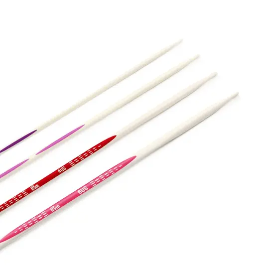 Prym Ergonomics 8" Double Point Set, Size US 1, 2, 4 & 6 Knitting Needles, Assorted 20 Count {4}