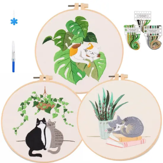 Embroidery Kits for Beginners, Embroidery Kits for Adults, Easy Embroidery Kit {1}