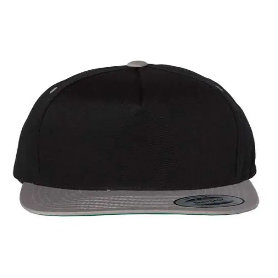 YP Classics&reg; 5 Panel Twill Snapback Cap Black/ Red {4}