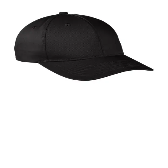 Port Authority&reg; Snapback Fine Twill Cap Black {1}