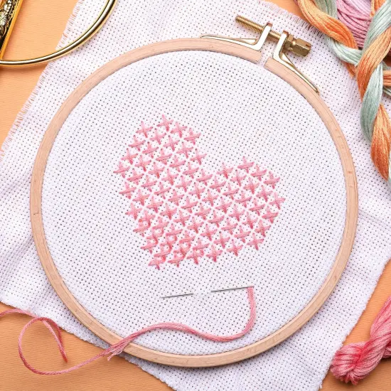 6 Pieces Aida Cloth 14 Count White Cross Stitch Fabric for Craft Embroidery, Handmade Needlework, DIY Handicrafts, 12 by 18-Inch {2}