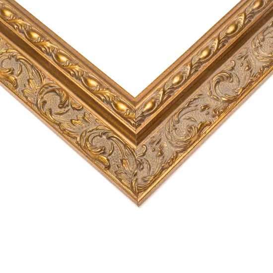 Contemporary Gold Picture Frame - UV Acrylic, Foam Board Backing, Hanging Hardware {2}