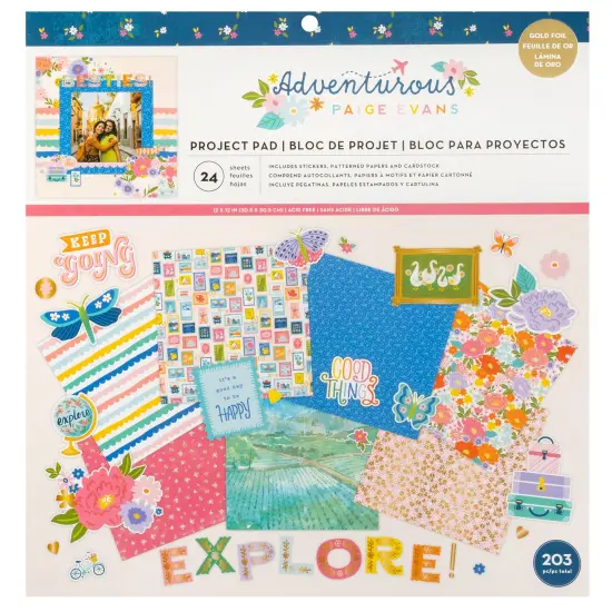 Paige Evans Adventurous Project Pad 12"X12"-24 Sheets {1}