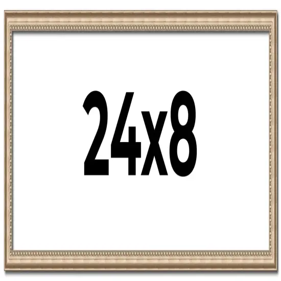 Panoramic Minimalist Silver Picture Frame - UV Acrylic, Foam Board Backing, Hanging Hardware {1}