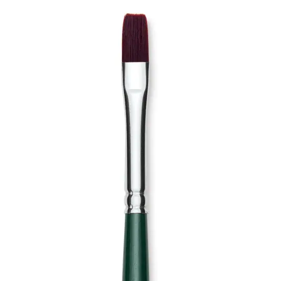 Silver Brush Ruby Satin Synthetic Brush - Bright, Size 8, Short Handle {1}