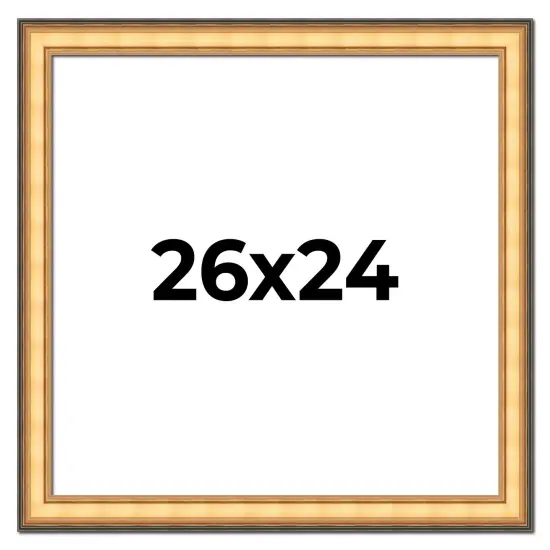 Photo Size Traditional Gold Picture Frame - UV Acrylic, Foam Board Backing, Hanging Hardware {1}