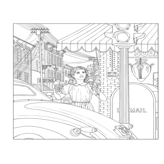 Creative Haven: Saturday Evening Post American Coloring-Softcover {4}