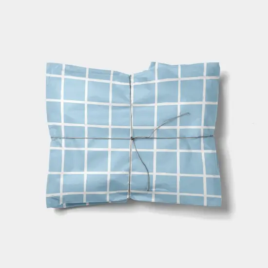 Blue Chalk Plaid Gift Wrap {1}
