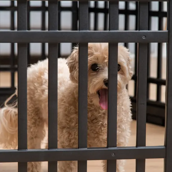 IRIS 4-8Panel 24/34"H Plastic Pet Playpen without Door {4}