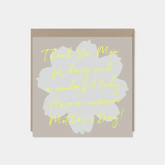 Flower Silhouette Card with Message {1}