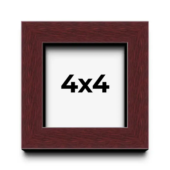 Square Shadow Box 1.5" Depth Brown Picture Frame - UV Acrylic, Backing, Hanging Hardware {1}