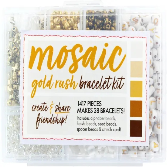CousinDIY Mosaic Bracelet Kit-Gold Rush {2}