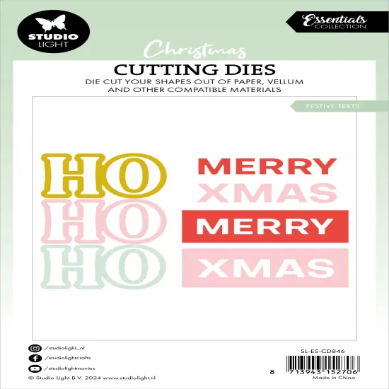 Studio Light Essentials Cutting Die-Nr. 846, Festive Texts {3}
