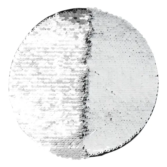 Craft Express Silver Sequin Round-Silver, 7.5" x 7.5", 2 pack {3}