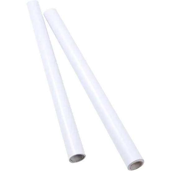 2 Rolls Dry Erase White Board Paper, 78" x 17.5" Wall Sticker Decal, Self-Adhesive Whiteboard Peel & Stick Wallpaper Sheet {5}