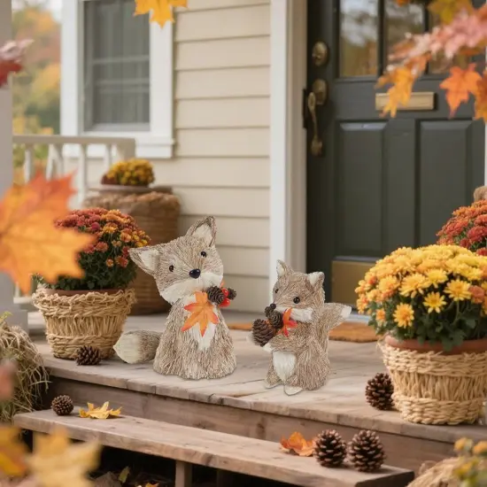 Fall Decor Thanksgiving Decoration Sisal Fox(style 1) {3}
