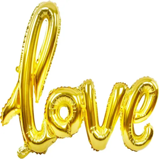 Large Gold Foil LOVE Balloons Banner,42 Inch Mylar Foil Letters Balloons for Wedding Bridal Shower Anniversary Mothers' Day Engagement Party Decorations Supplies {1}
