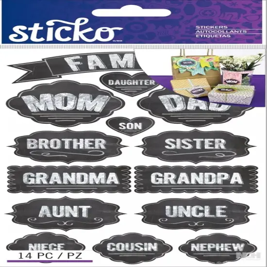 Sticko Chalk Family Stickers {1}