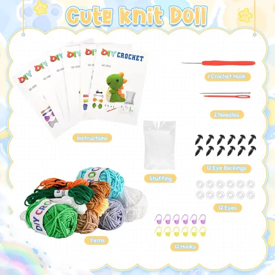 6 Pcs Crochet Kit for Beginners {2}