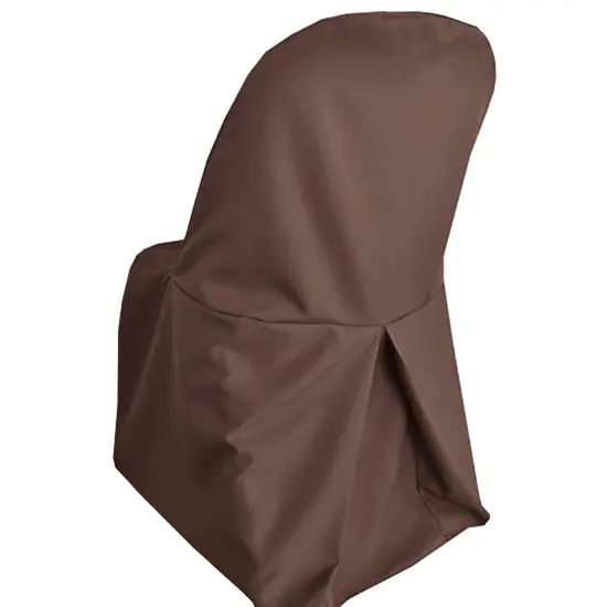 1 Piece Chocolate Polyester Chair Cover for Stylish Folding Seating {4}
