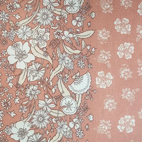 1 Yard Rayon Crinkle Crepon Fabric, Coral Haze, 50/52" Wide Lightweight Apparel Fabric {2}