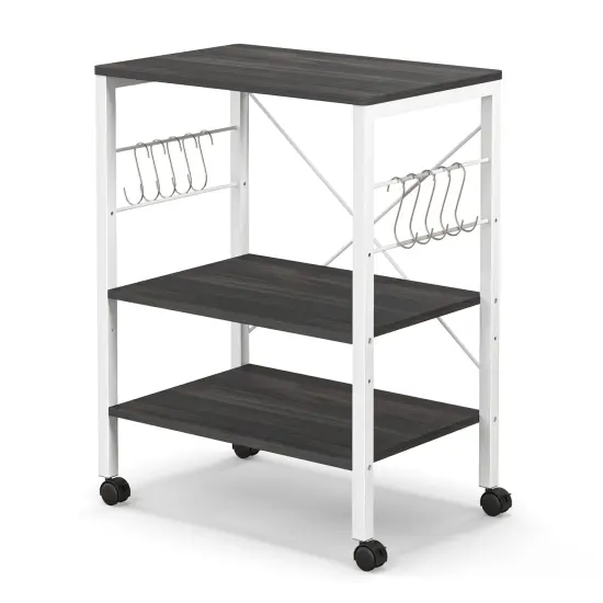 Kitchen Storage Rack with 3 Tiers and Adjustable Shelves {2}