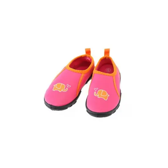 SwimWays Pink and Orange Children's Water-Resistant Swim Shoes - Size 5-6 {4}