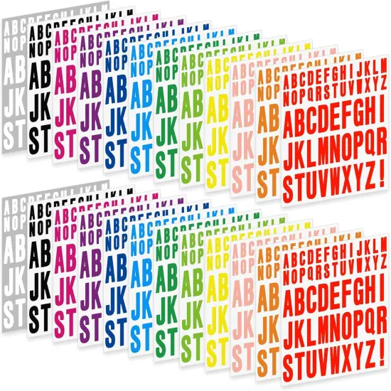 24 Sheets Letter Stickers 1272 Pcs Alphabet Sticke {1}