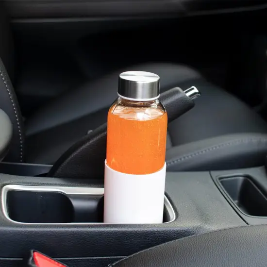 18 oz Glass Juice Bottles with Lids and Silicone Sleeve {3}