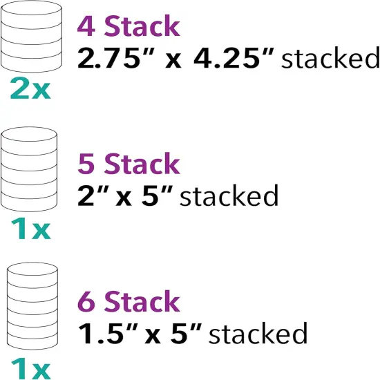 The Beadsmith &ndash; Stack Jar 4-Piece Assortment &ndash; 2 x 4 Stack, 1 x 5 Stack, 1 x 6 Stack, Pill containers, Empty Pot Jars, refillable Cosmetic containers, Small Plastic Organizers {5}