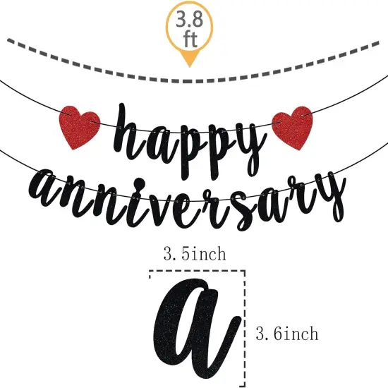 Happy Anniversary Banner Party Decorations {5}