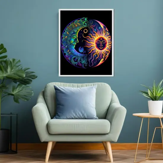 Moon Paint by Number for Adults-Paint by Numbers for Adults Beginner,Sun Paint by Numbers for Gift Home Wall Decor(16x20 inch) {4}