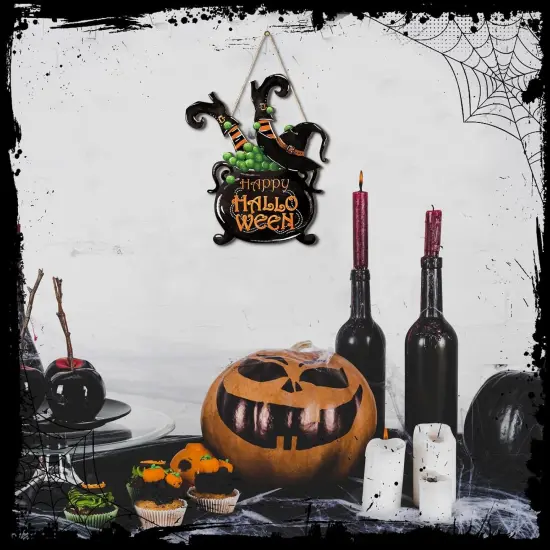 Halloween Welcome Door Sign - (Witch) {4}