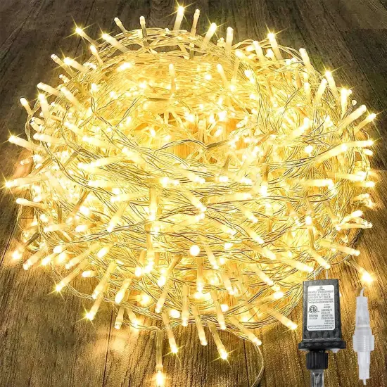 240LED 88Ft Connectable Christmas String Lights Indoor Outdoor Clear Wire {1}