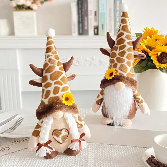 2PCS Giraffe Gnomes Plush Decorations {3}