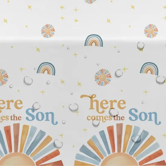Here Comes The Son Baby Shower Tablecloth {3}