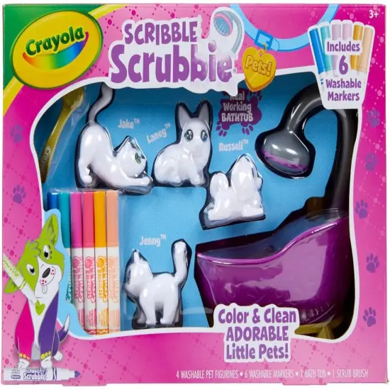 Scribble Scrubbies Tub Set (4 Pets) Coloring Animal Craft {5}