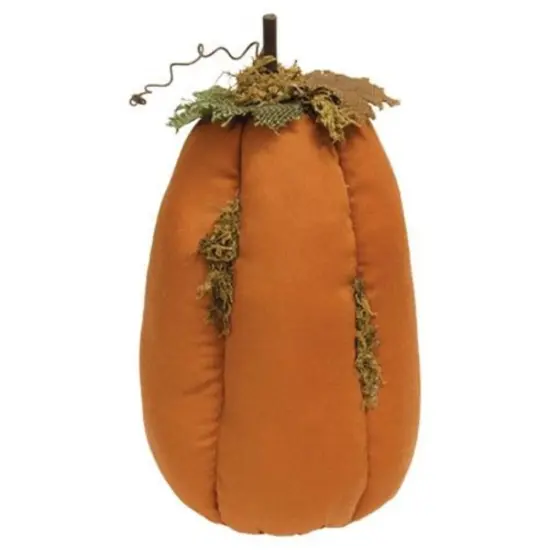 Weighted Fabric Pumpkin with Stick Stem for Fall Table Decor {2}