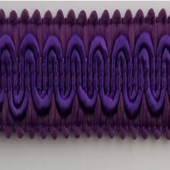 1/2" Scroll Braid Gimp w/ Backing - 12 Continuous Yards - Many Color Options! Purple {1}
