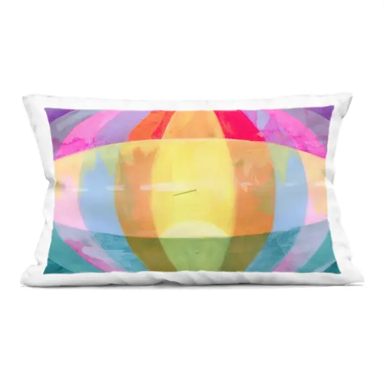 Stupell Industries Rounded Neon Flare Indoor Pillow, 14 x 7 x 20 {1}