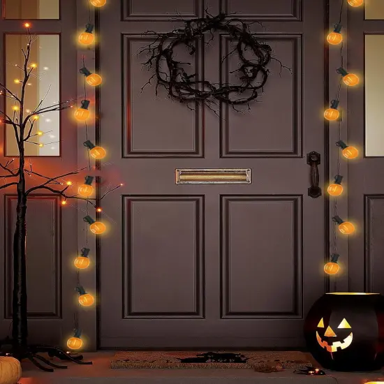 25 Pack G40 LED Halloween Orange String Lights Bulbs Replacement {4}