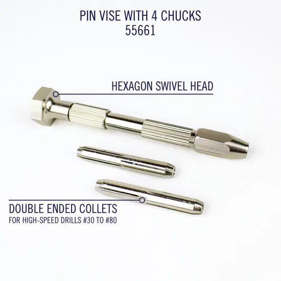 Swivel Head Pin Vise with 4 Chucks {4}
